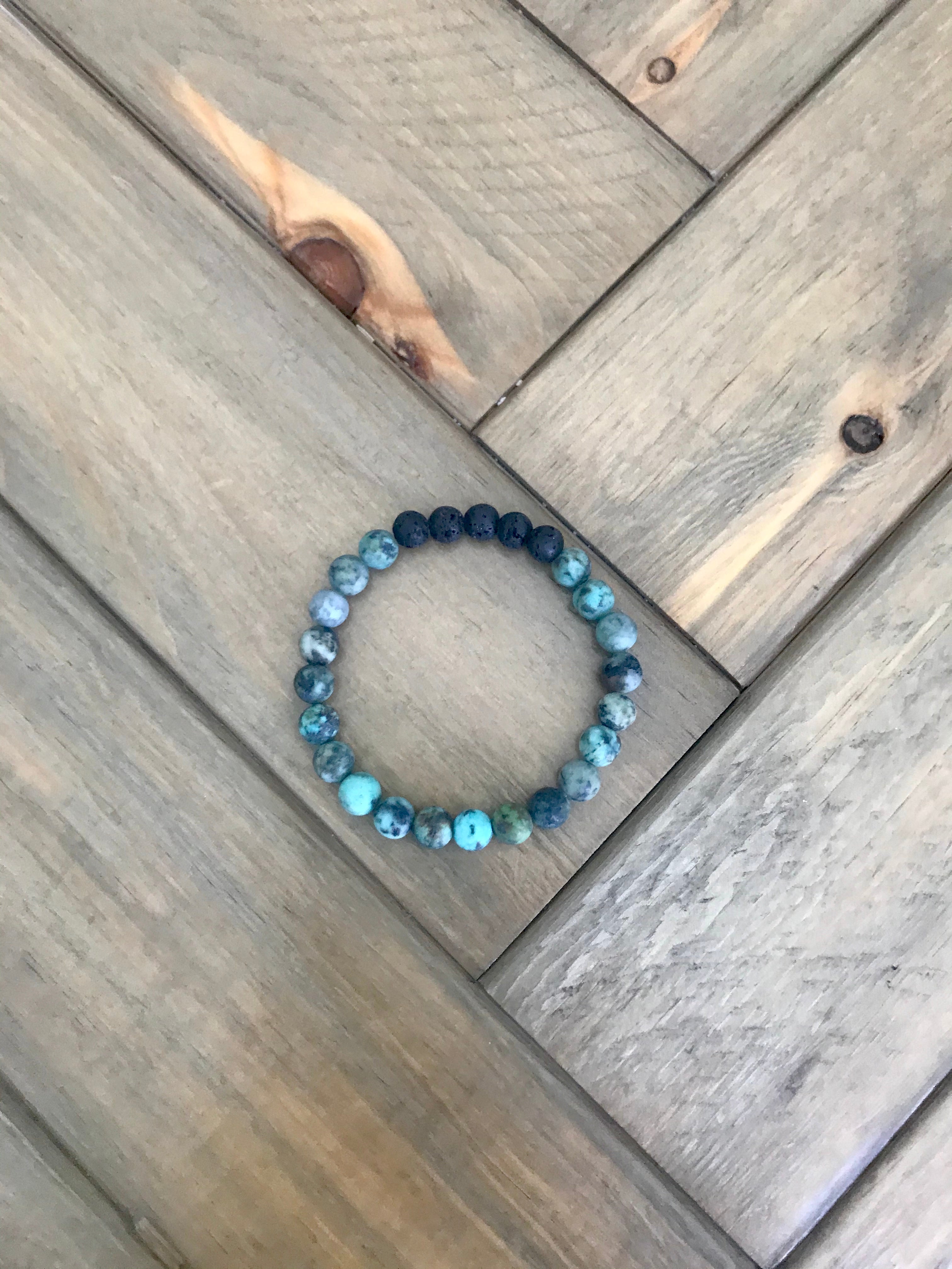 African Turquoise Lava Diffuser Bracelet