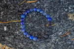 Mens Matte Lapis Lazuli Lava Diffuser Bracelet
